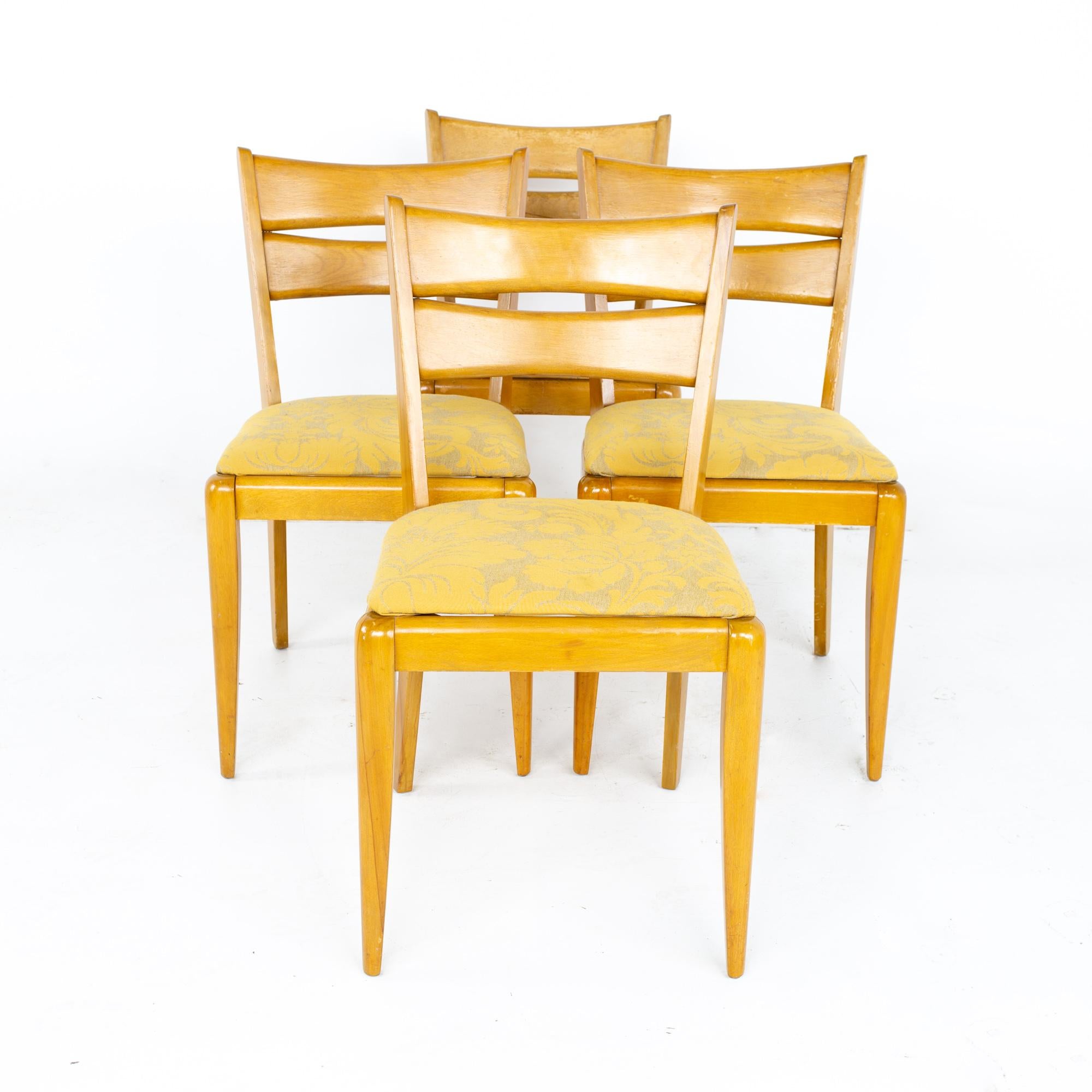 Mid-Century Modern Heywood Wakefield M151 Mid Century Dining Chairs, Set of 4
