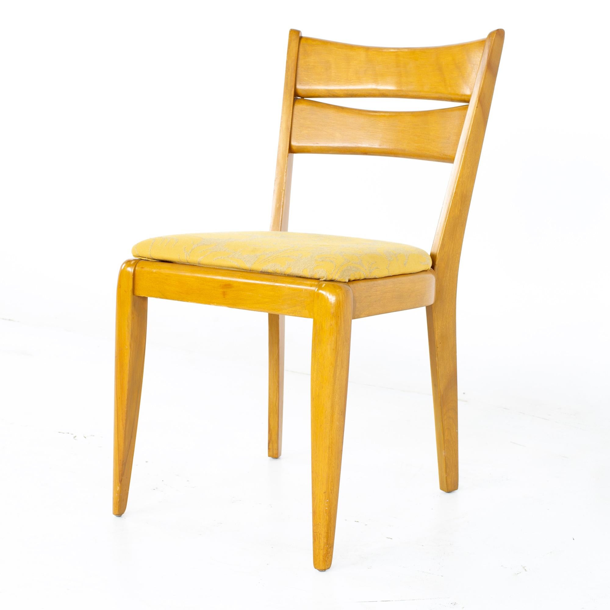 Heywood Wakefield M151 Mid Century Dining Chairs, Set of 4 In Good Condition In Countryside, IL