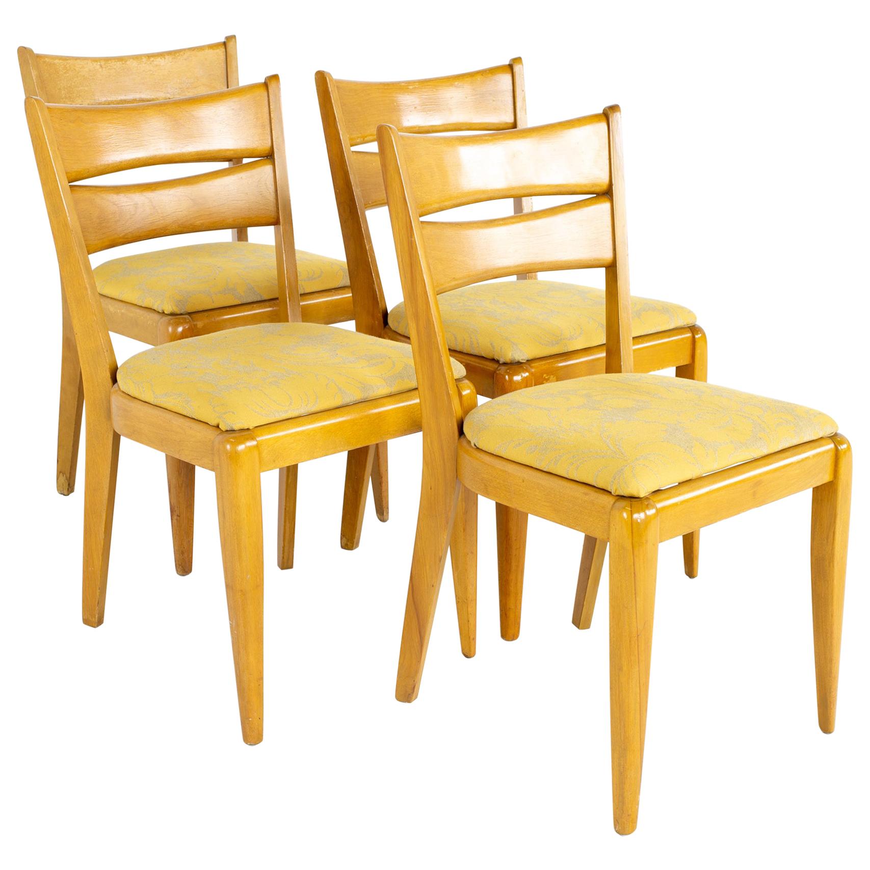 Heywood Wakefield M151 Mid Century Dining Chairs, Set of 4