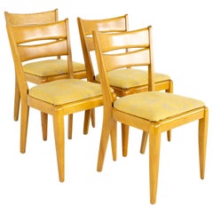 Retro Heywood Wakefield M151 Mid Century Dining Chairs, Set of 4