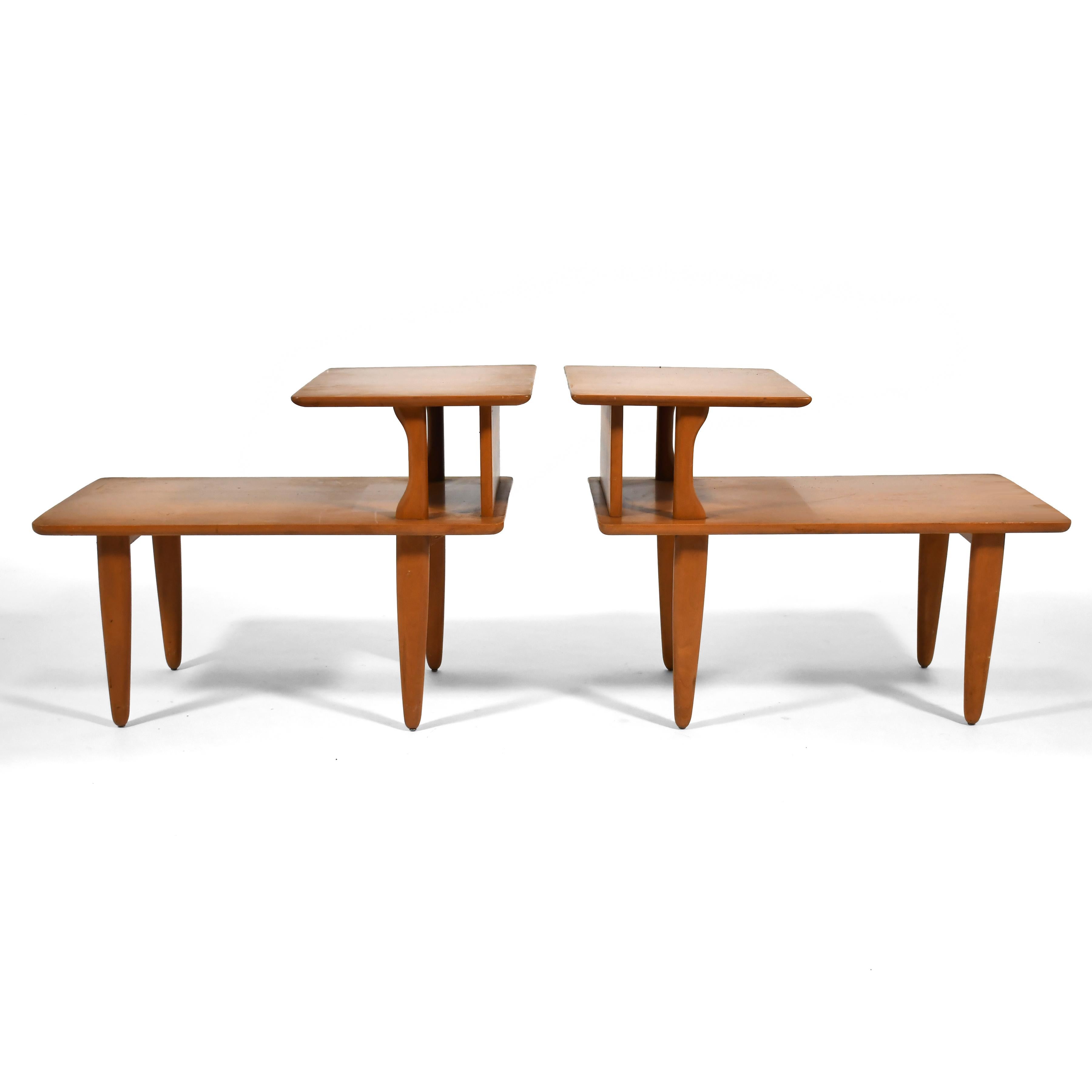 Mid-Century Modern Heywood Wakefield M1574 Step End Tables For Sale