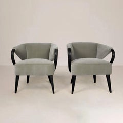 Heywood-Wakefield M568C Club Chairs, Pair