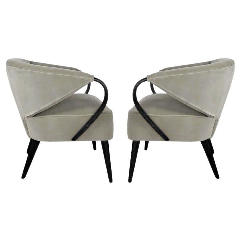 Heywood-Wakefield M568C Club Chairs, Pair