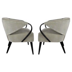 Heywood-Wakefield M568C Club Chairs, Pair