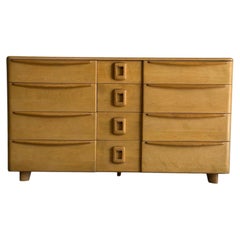 Heywood Wakefield Maple Dresser Wooden Lowboy Chest of Drawers MCM 1950s