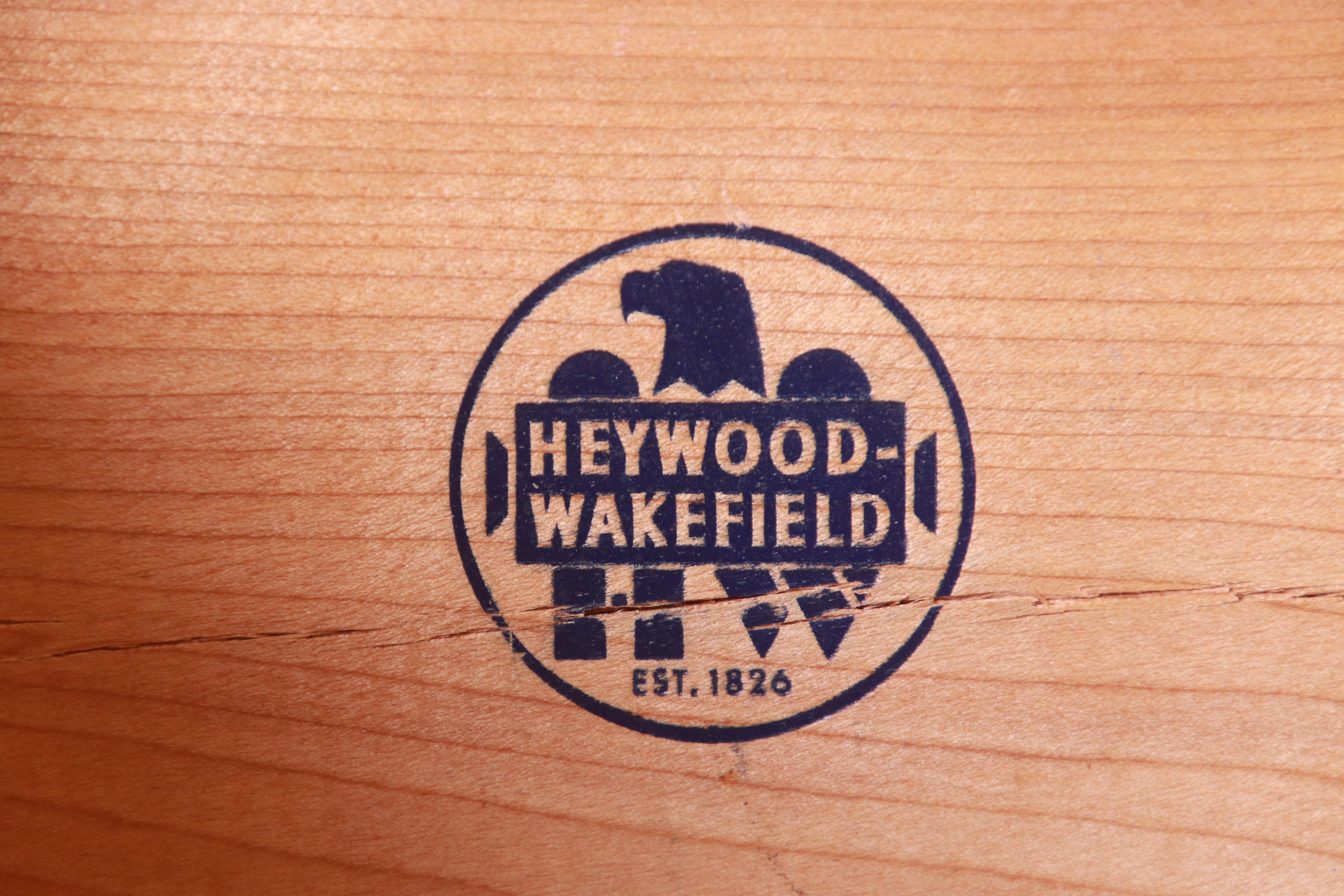Heywood Wakefield Maple Tambour Door Sideboard Credenza with Hutch Top, 1957 3