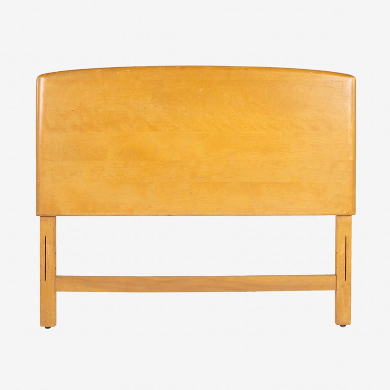 Heywood Wakefield Mid Century Maple Twin Headboard in Corn For Sale at