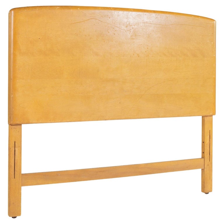 Heywood Wakefield Mid Century Maple Twin Headboard in Corn For Sale at