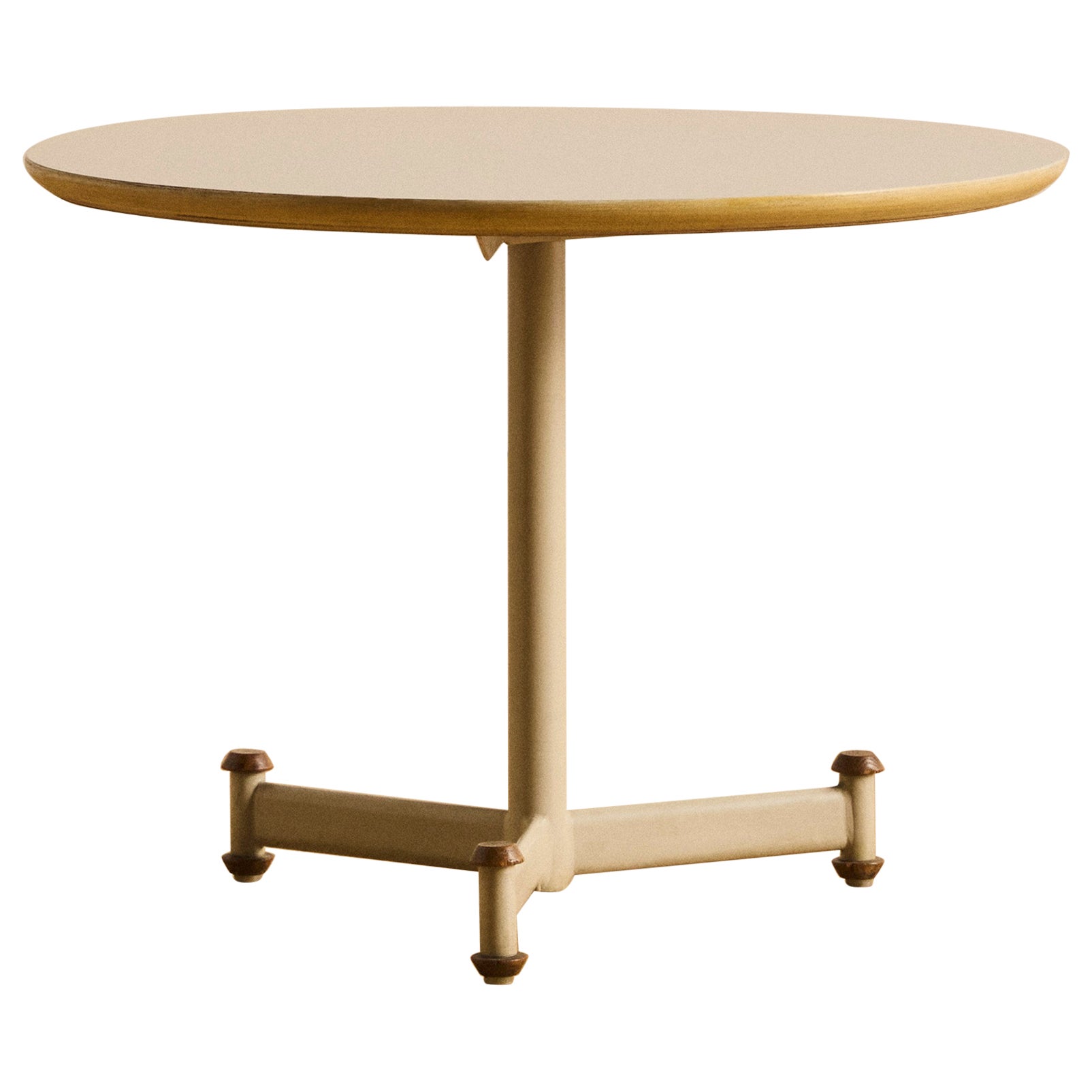 Heywood Wakefield Metal and Laminate Side Table For Sale