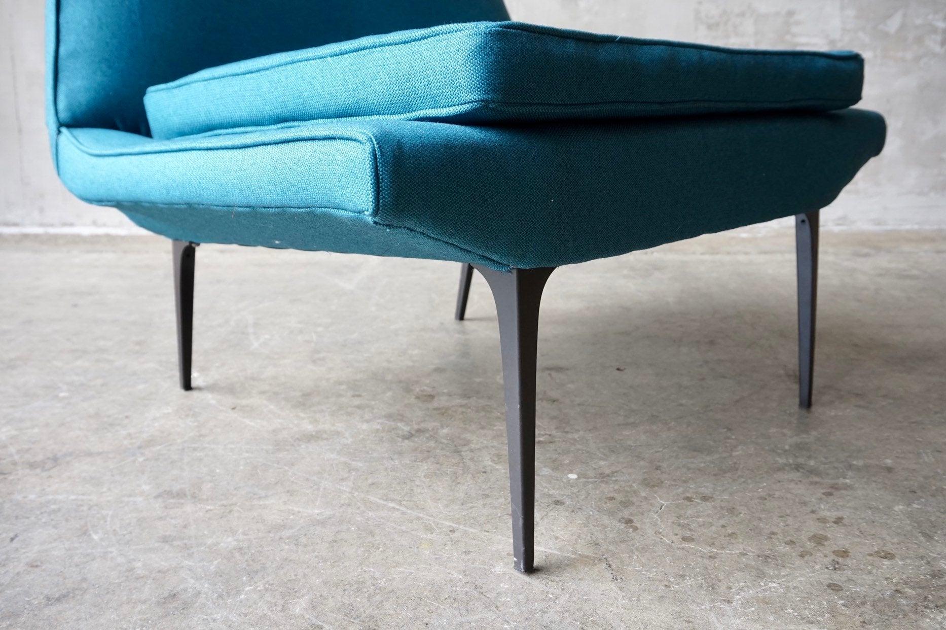 Mid-Century Modern Heywood Wakefield 'Metronome' Chair in Blue For Sale