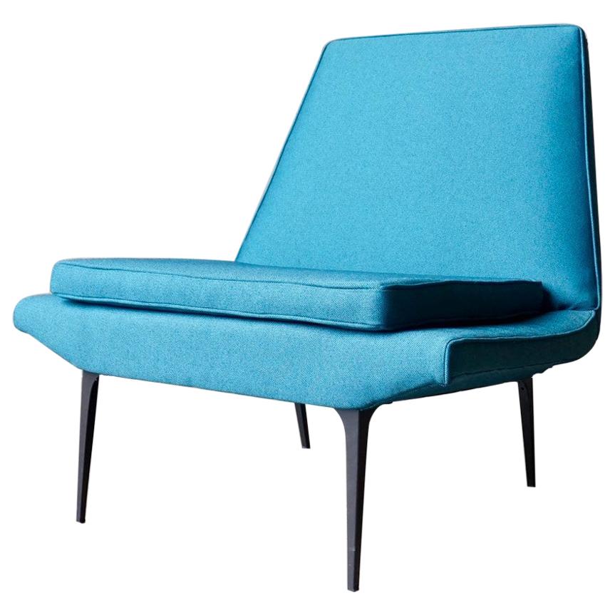 Heywood Wakefield 'Metronome' Chair in Blue For Sale