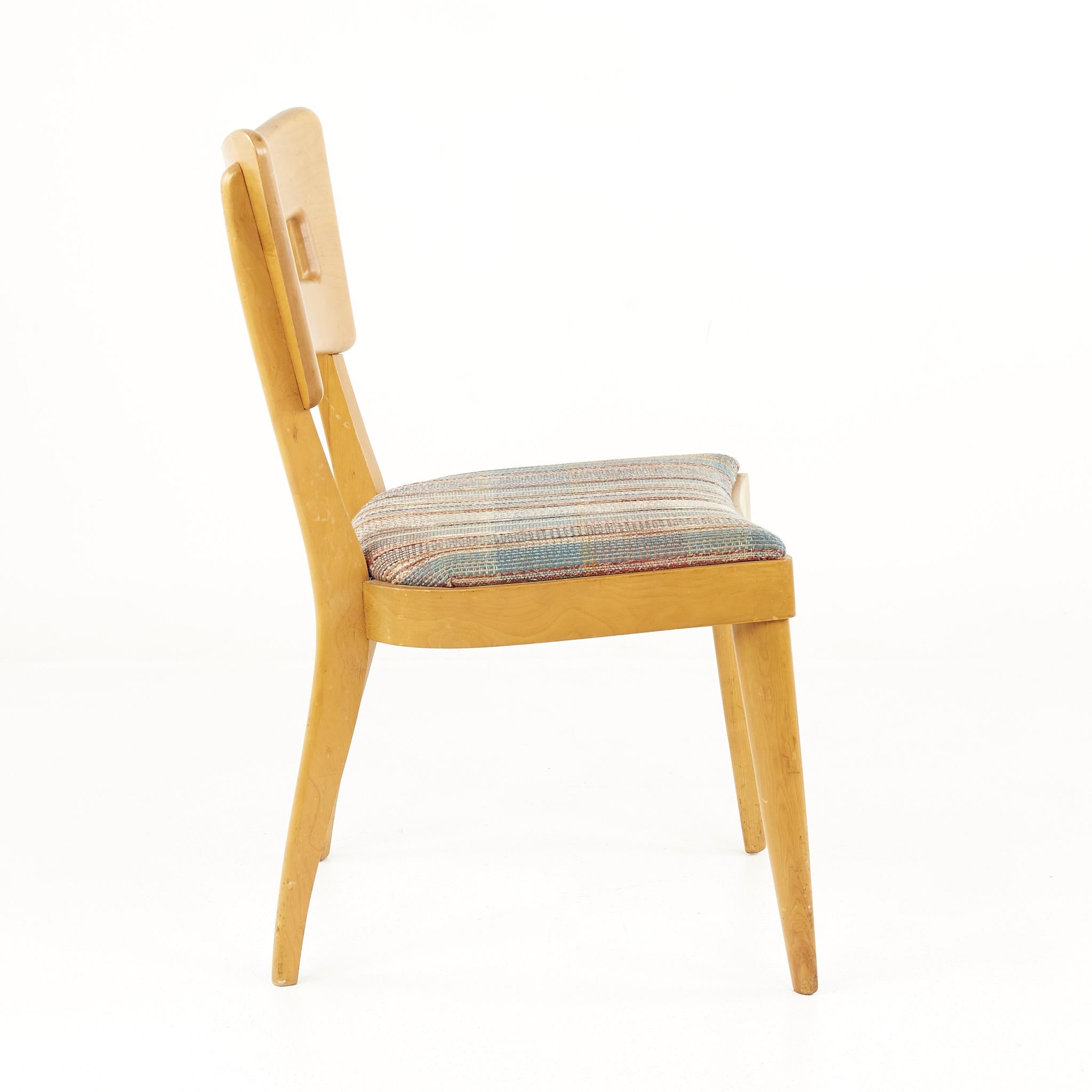 Upholstery Heywood Wakefield Mid Century Dog Bone Dining Chairs, Set of 4
