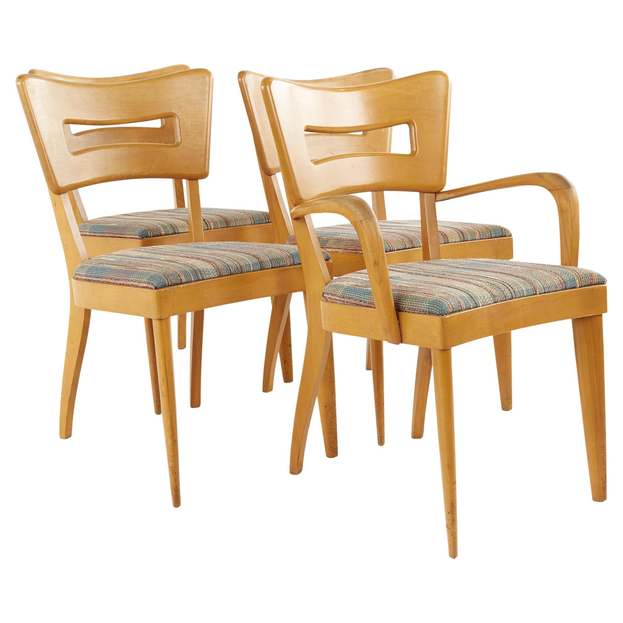 Heywood Wakefield Mid Century Dog Bone Dining Chairs, Set of 4