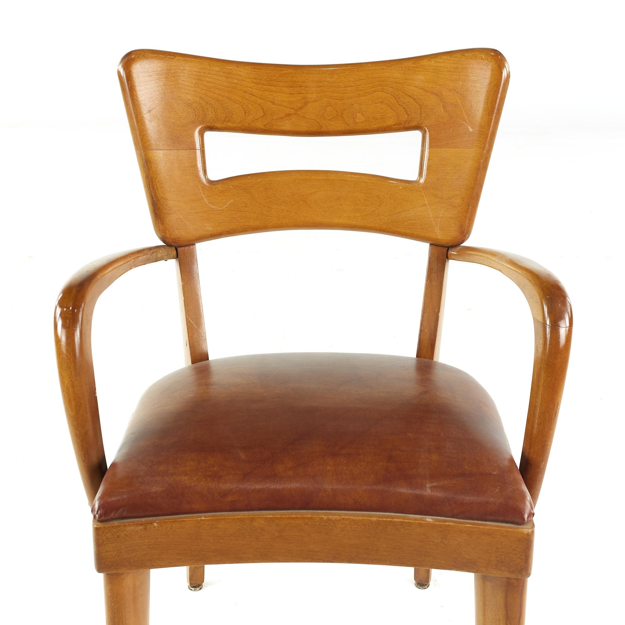 Upholstery Heywood Wakefield Mid-Century Dogbone Chairs, Set of 8