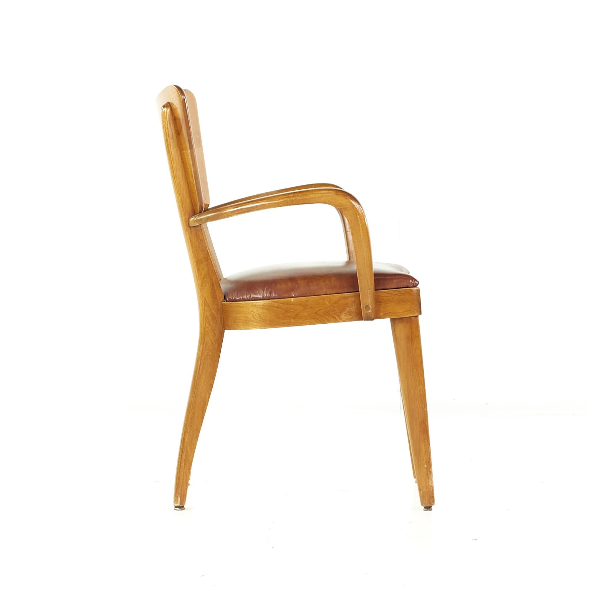 American Heywood Wakefield Mid-Century Dogbone Chairs, Set of 8