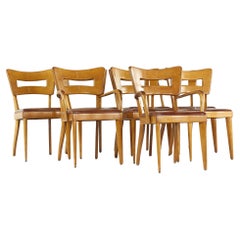 Heywood Wakefield ensemble de 8 chaises à chevrons mi-siècle modernes