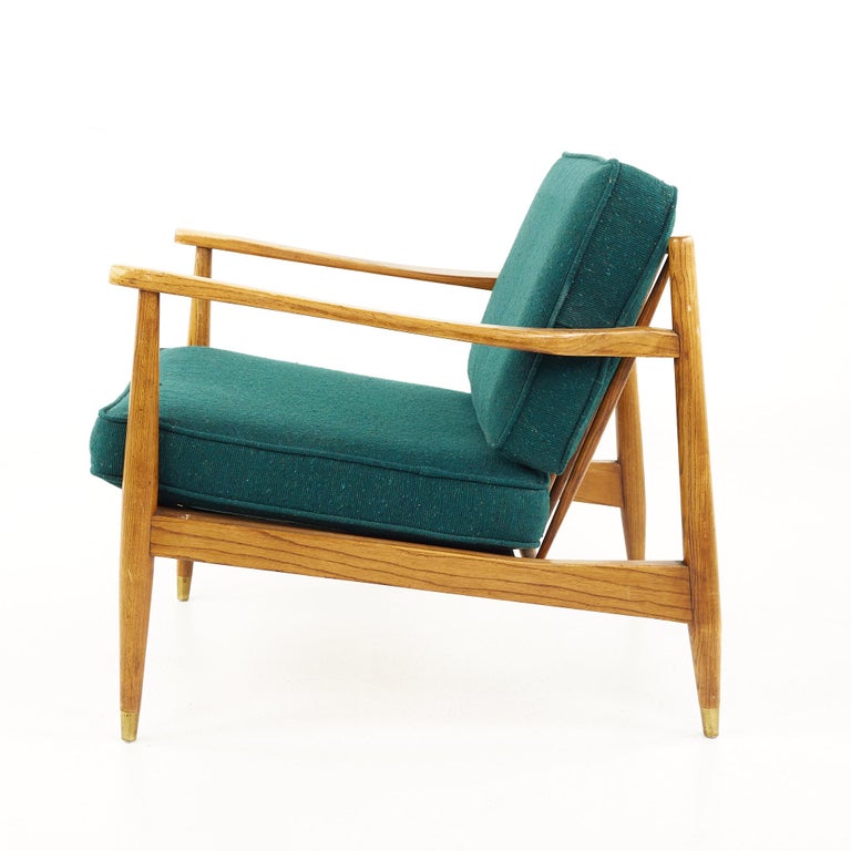 Heywood Wakefield Mid-Century Lounge Chair and Ottoman 8