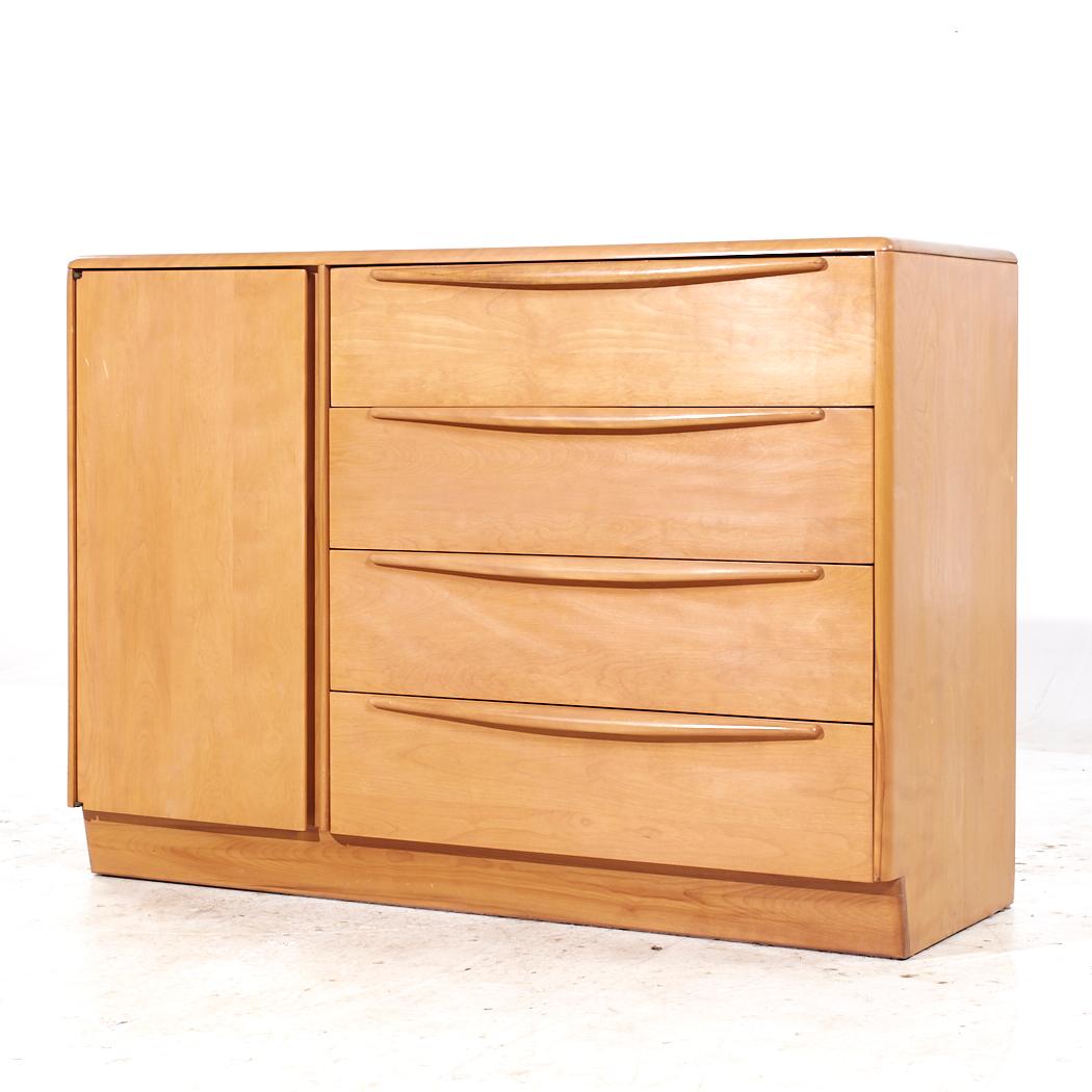 Mid-Century Modern Heywood Wakefield Mid Century Maple 4 Drawer Vanity Dresser