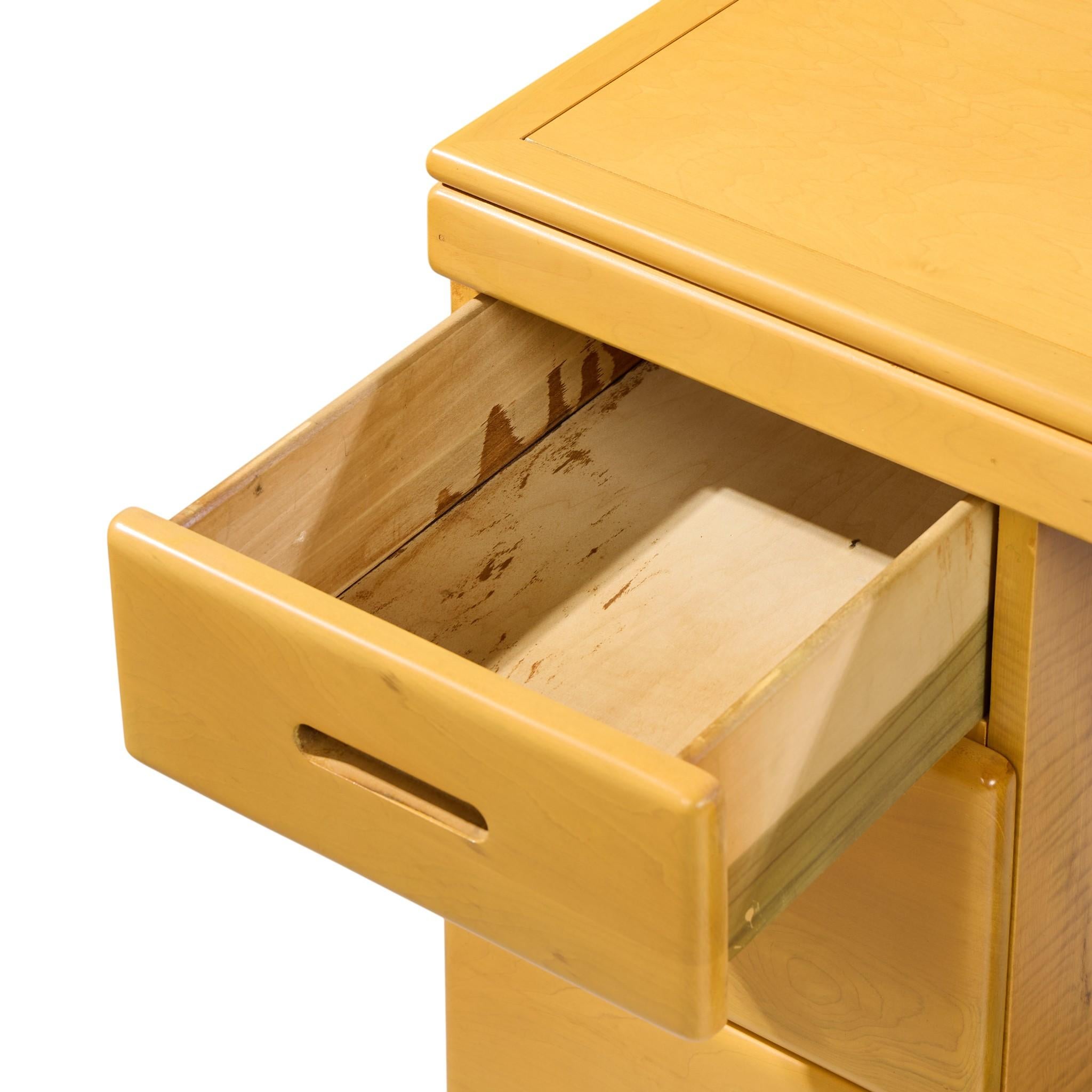 Acero Heywood Wakefield Mid Century Maple Bookcase Desk in vendita