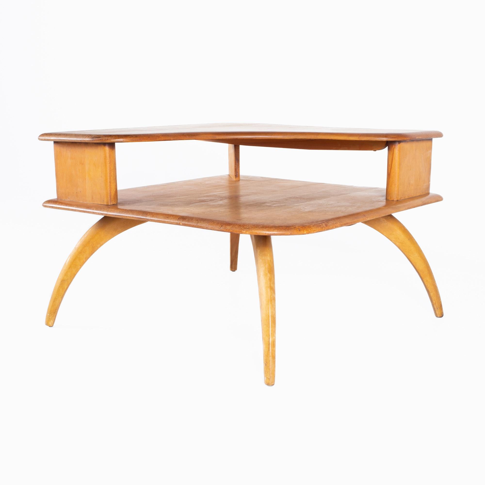 Heywood Wakefield Mid Century Maple Step Corner Table

This table measures: 34 wide x 34 deep x 21 inches high

All pieces of furniture can be had in what we call restored vintage condition. That means the piece is restored upon purchase so it’s