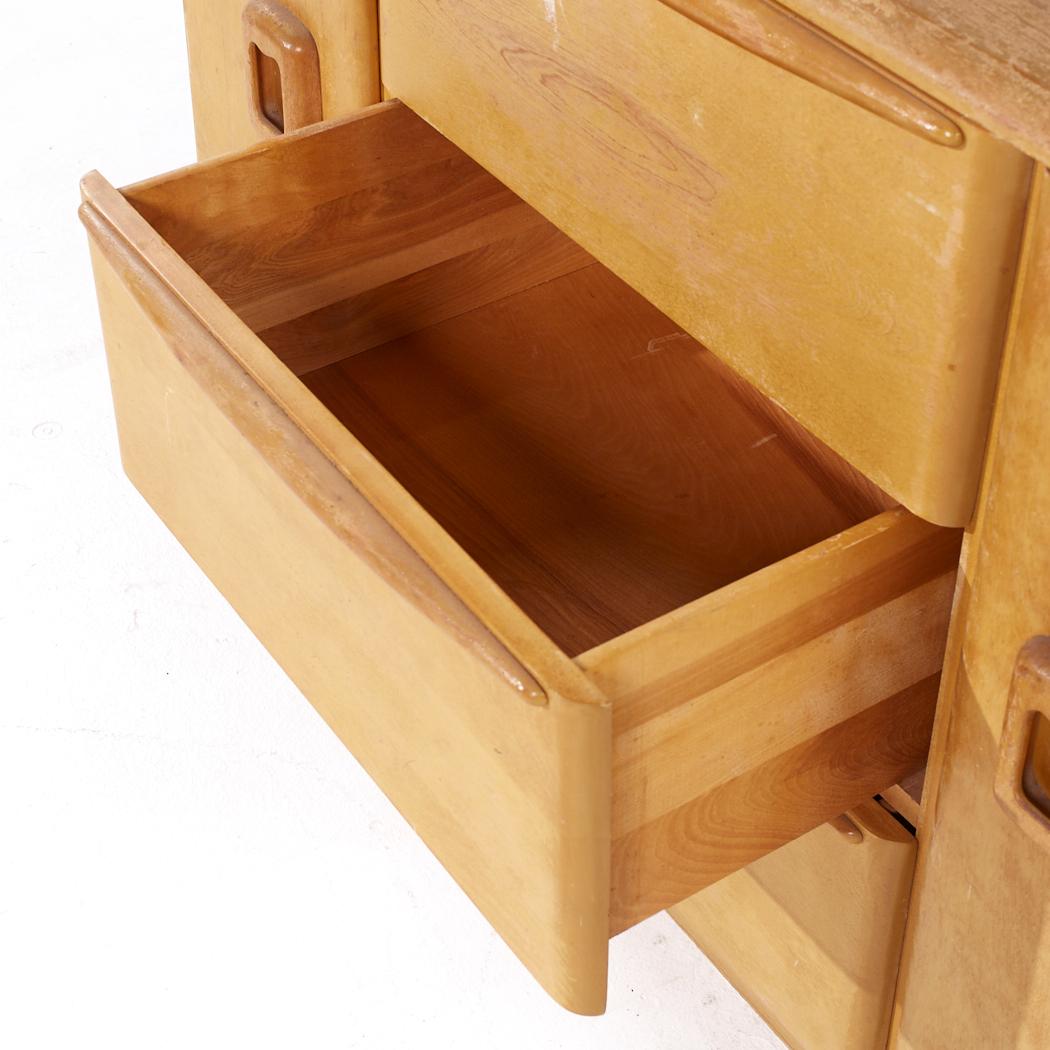 Heywood Wakefield Credenza in acero di metà secolo con armadio in vendita 6