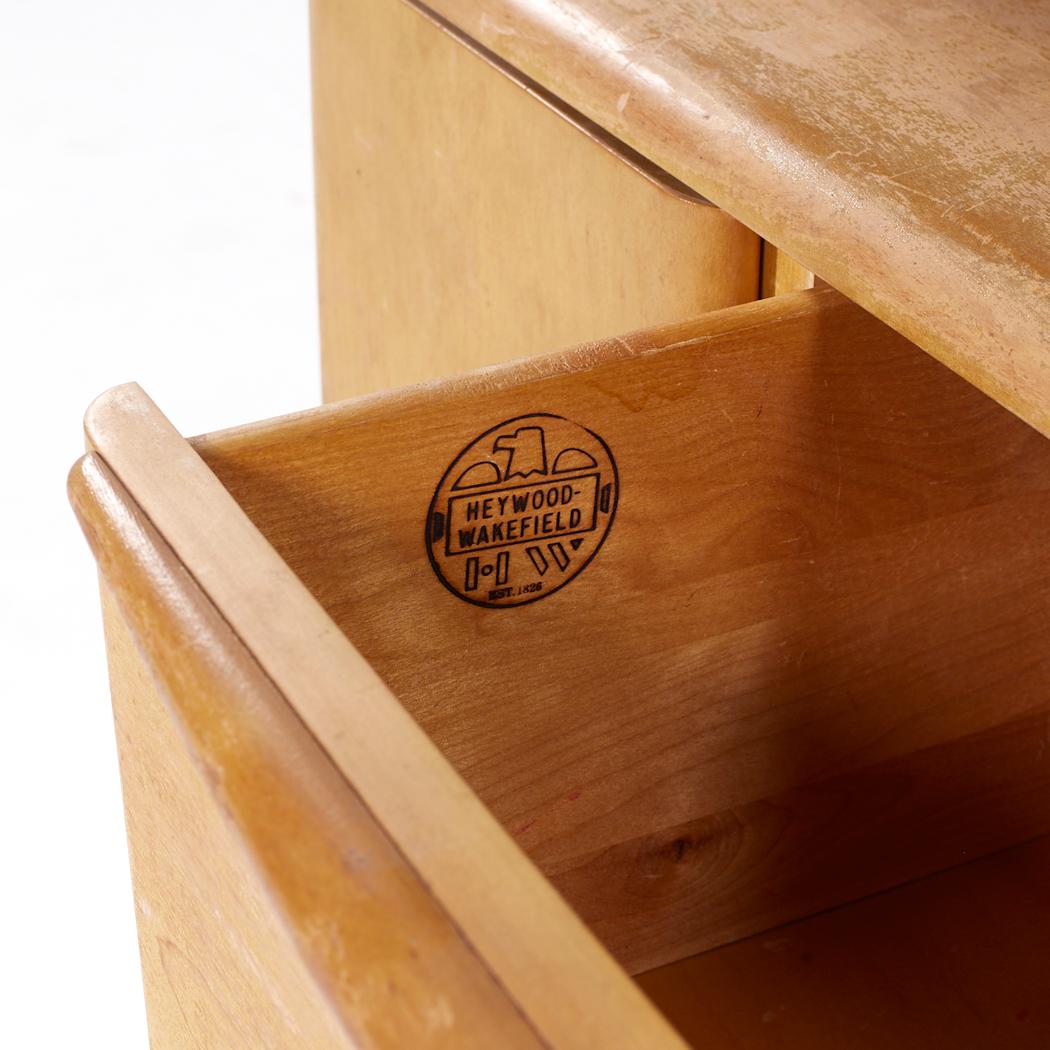 Heywood Wakefield Credenza in acero di metà secolo con armadio in vendita 7