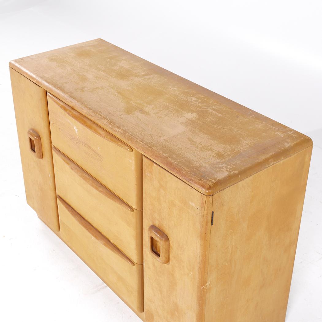 Heywood Wakefield Credenza in acero di metà secolo con armadio in vendita 2