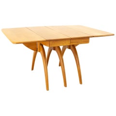 Heywood Wakefield Table à manger extensible Wishbone en érable du milieu du siècle dernier