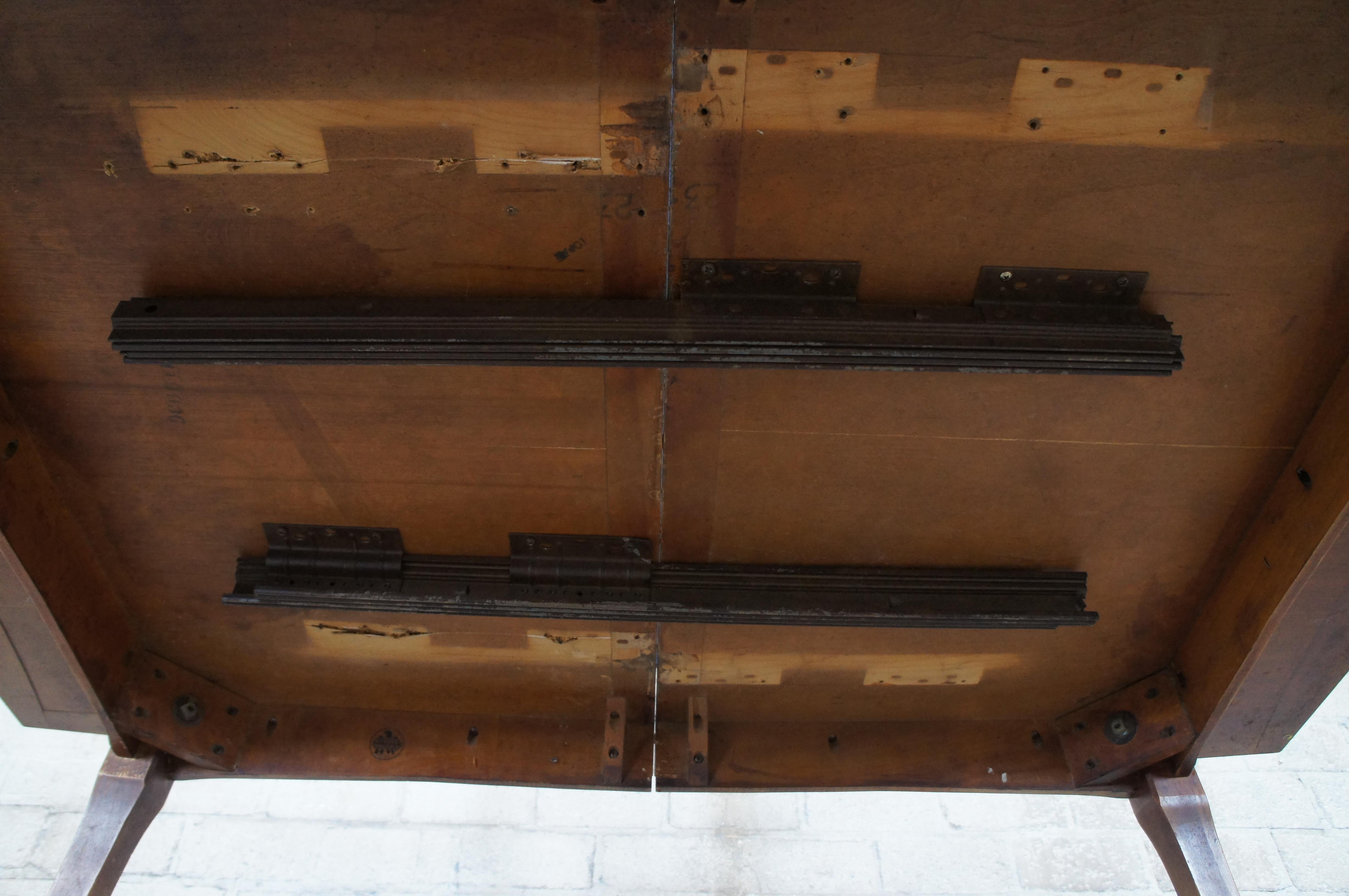 Heywood Wakefield Mid Century Modern American Maple Extendable Dining Table 90