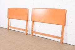 Heywood Wakefield Mid-Century Modern Birch Twin Size Headboards, Pair