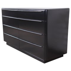 Heywood Wakefield Mid-Century Modern Black Lacquered Dresser or Credenza, 1950s