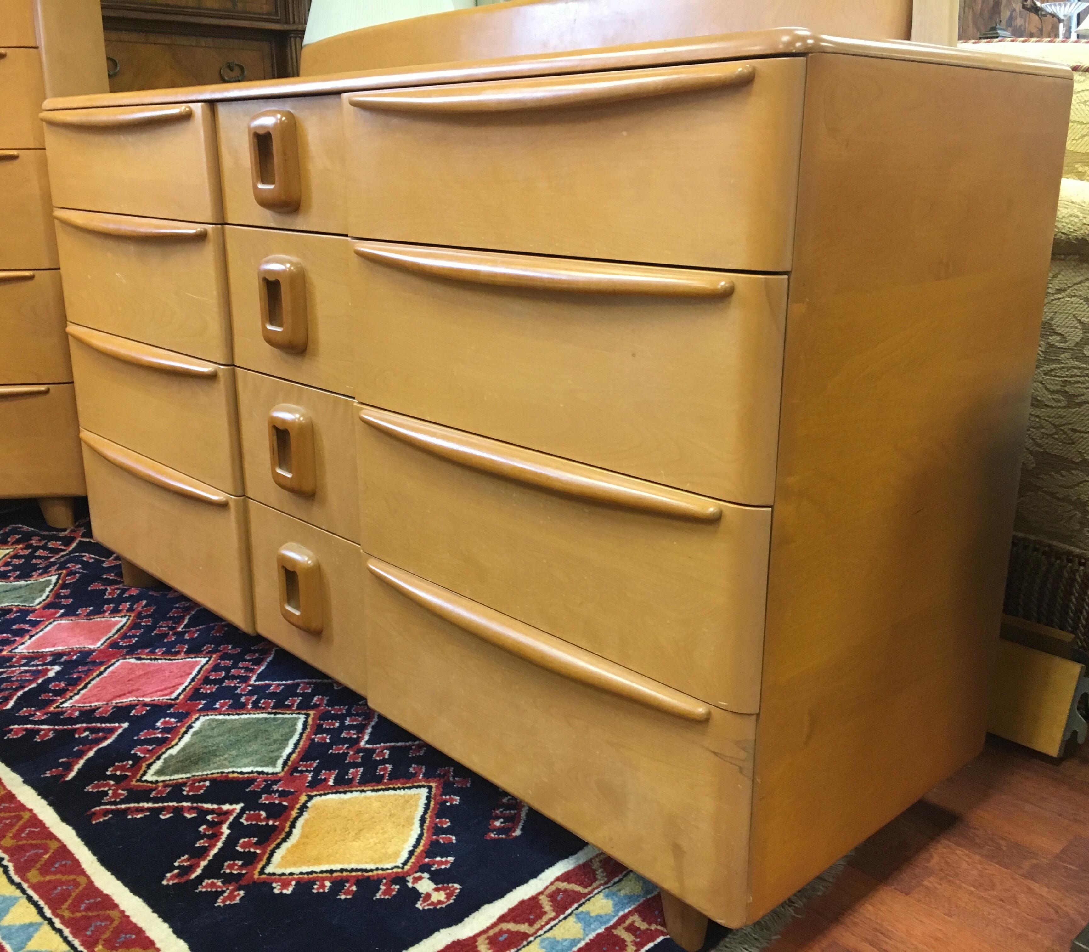 Mid-20th Century Heywood Wakefield Mid-Century Modern Champagne Twelve Drawer Dresser Chest