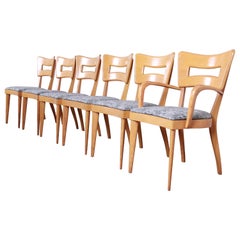 Heywood Wakefield Mid-Century Modern "Dog Bone" Dining Chairs, Reupholstered