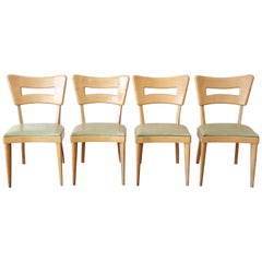 Retro Heywood Wakefield Mid-Century Modern "Dogbone" Dining Chairs, Set of Four