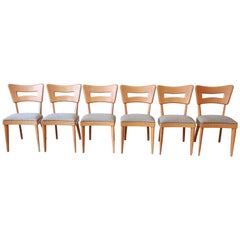 Heywood Wakefield Mid-Century Modern "Dogbone" Dining Chairs, Set of Six