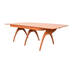 Heywood Wakefield Mid-Century Modern Extension Dining Table, Newly Refinished