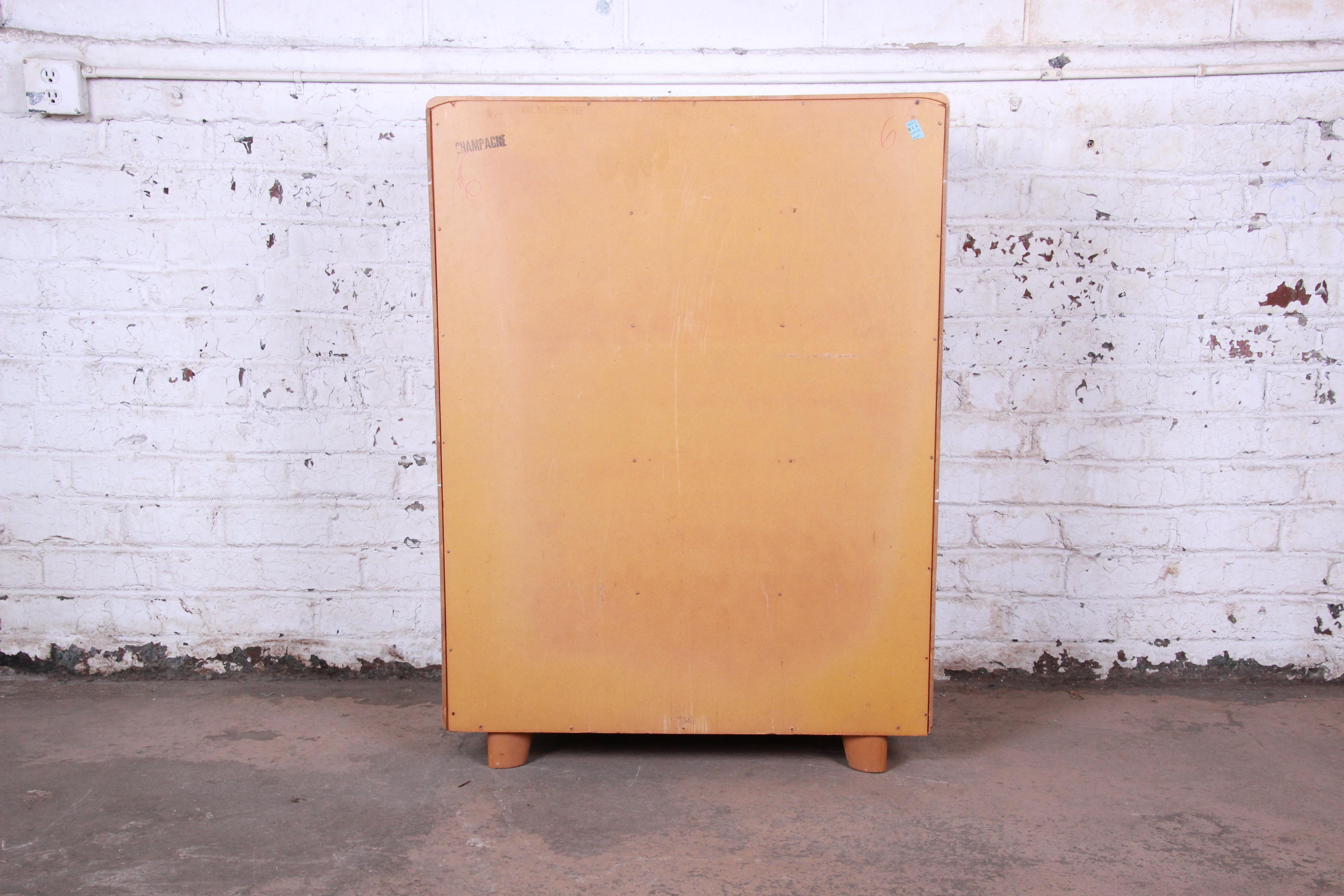 Heywood Wakefield Mid-Century Modern Highboy Dresser, 1950s 1