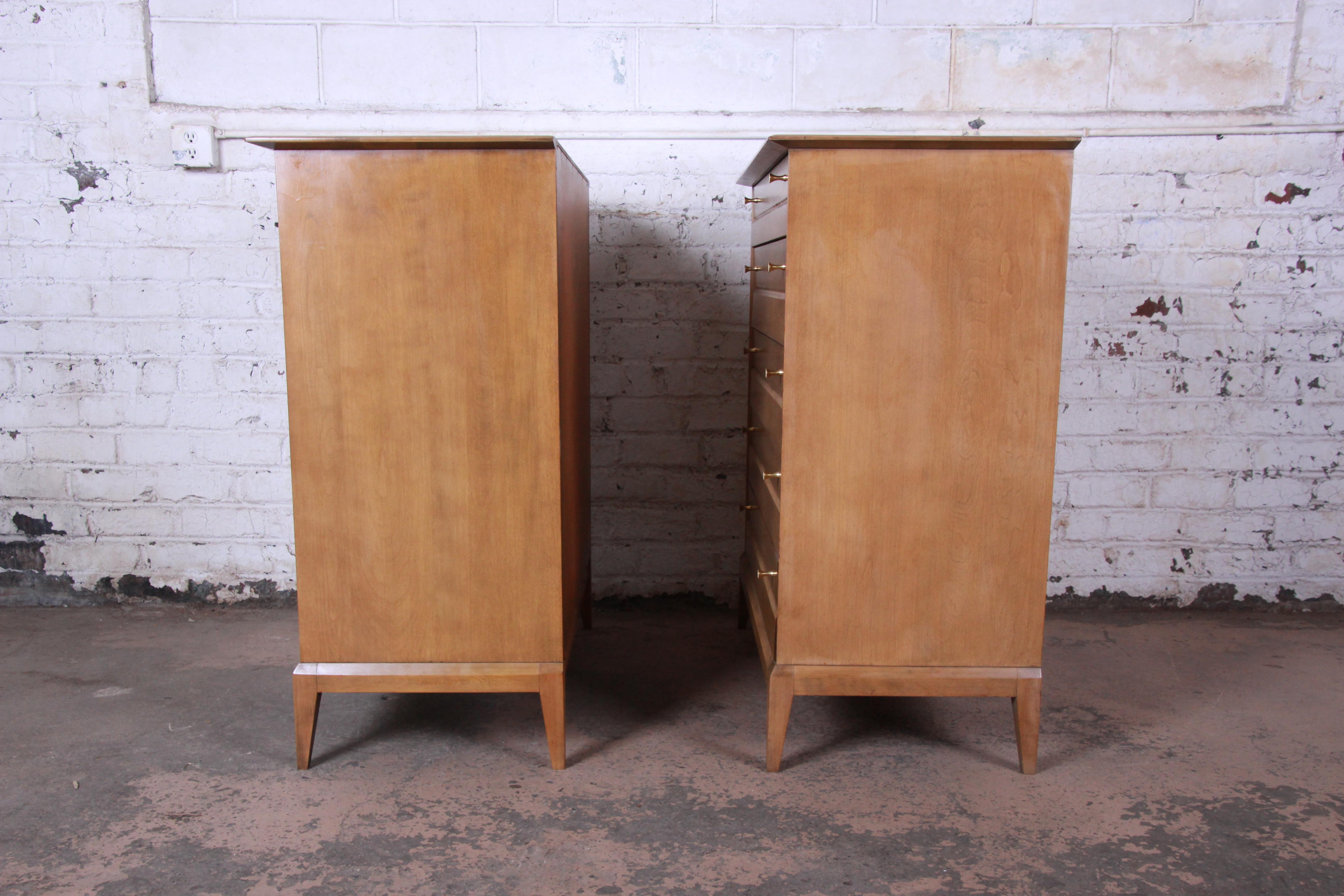 Heywood Wakefield Mid-Century Modern Highboy Dressers, Pair 4