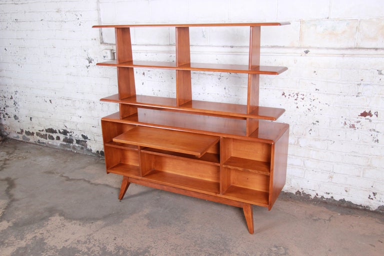 Heywood Wakefield MidCentury Modern Maple DoubleSided Room Divider