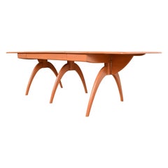 Heywood Wakefield Mid-Century Modern Maple Wishbone Dining Table, Refinished