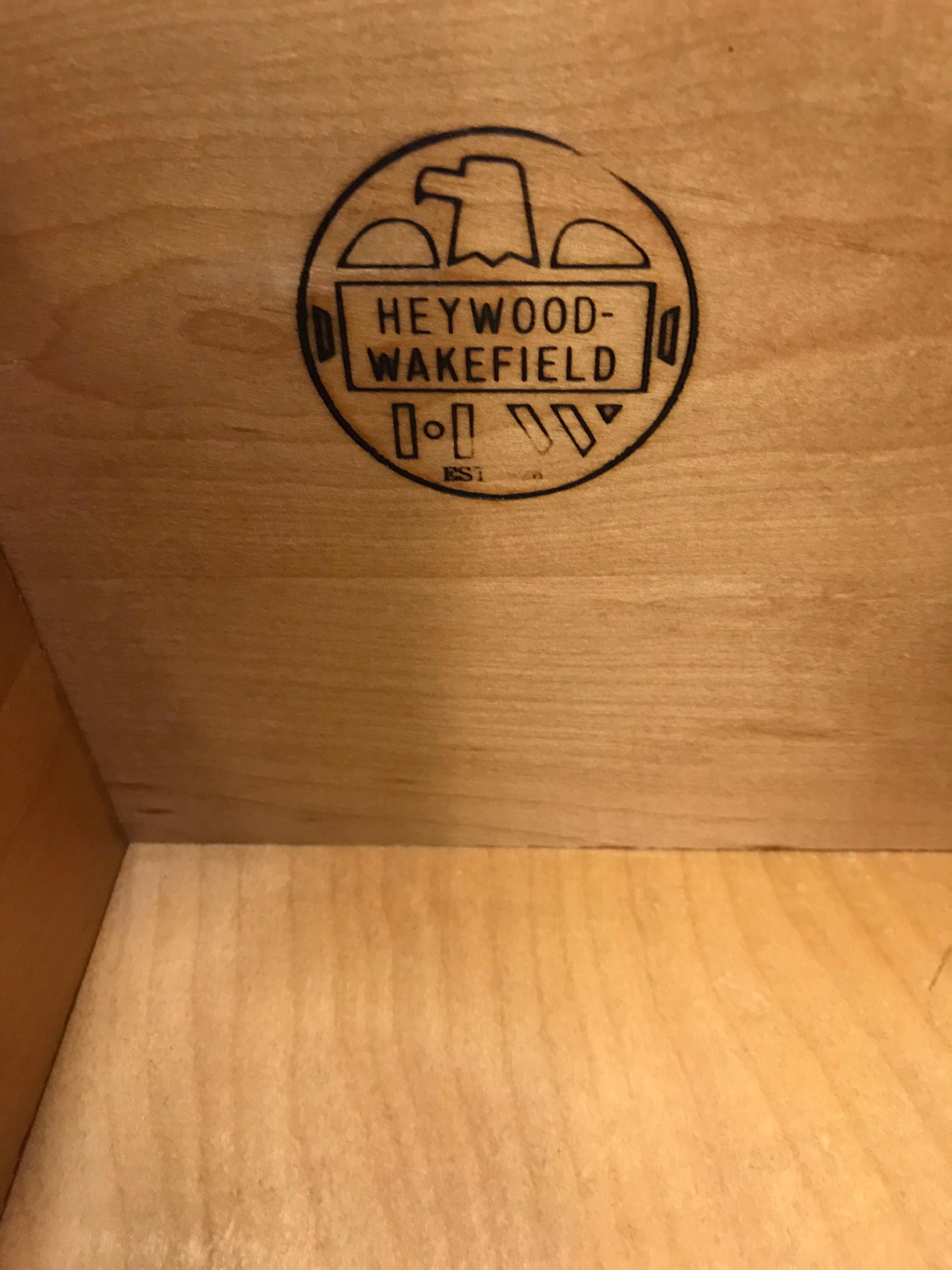 Birch Heywood Wakefield Mid-Century Modern Sculptura Dresser Buffet Chest of Drawers