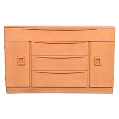 Heywood Wakefield Mid-Century Modern Solid Birch Sideboard Credenza, 1950s