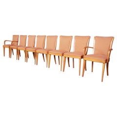 Heywood Wakefield Mid-Century Modern Solid Maple Dining Chairs, Set of Eight