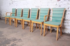 Heywood-Wakefield Mid-Century Modern Solid Maple Dining Chairs, Set of Six
