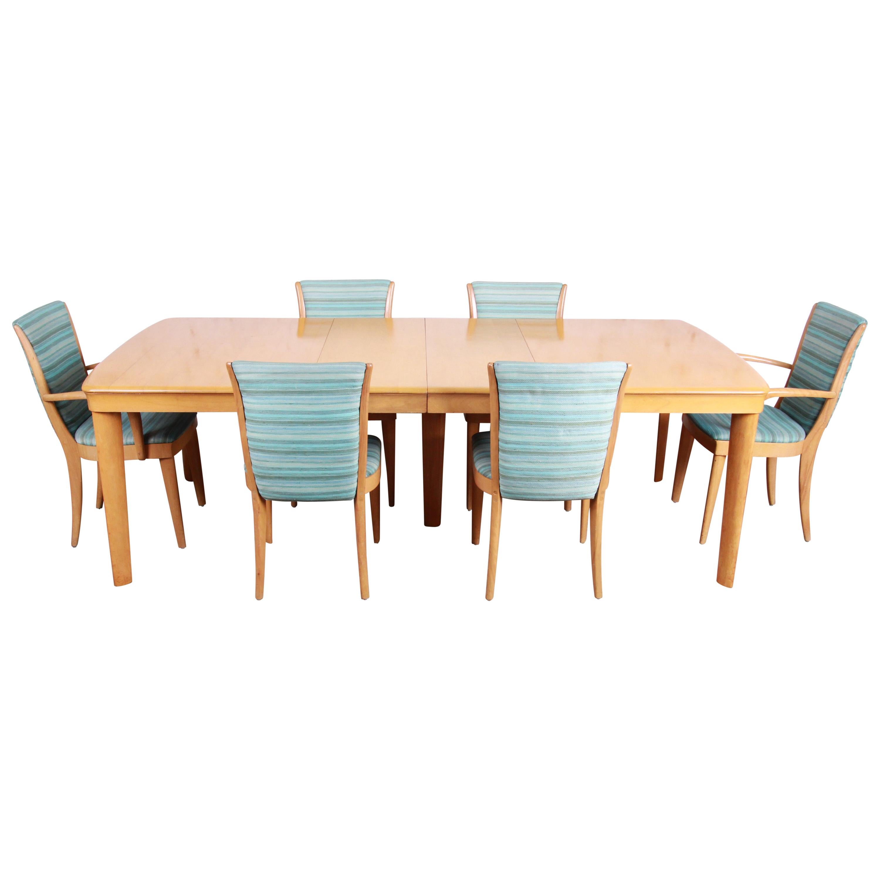 Heywood Wakefield Mid Century Modern, Solid Maple Dining Room Table And Chairs