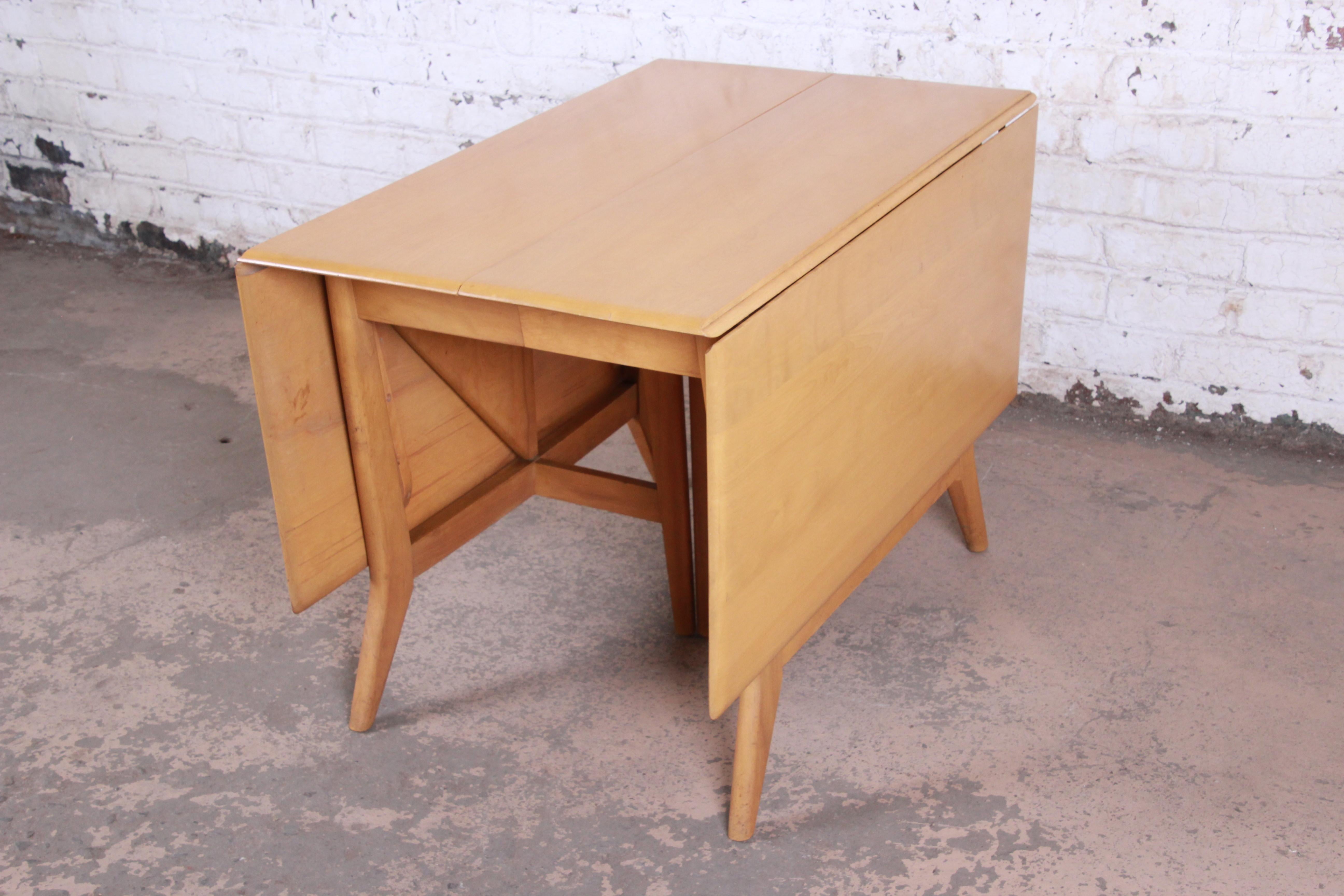 Heywood Wakefield Mid-Century Modern Solid Maple Extension Dining Table, 1950s 11