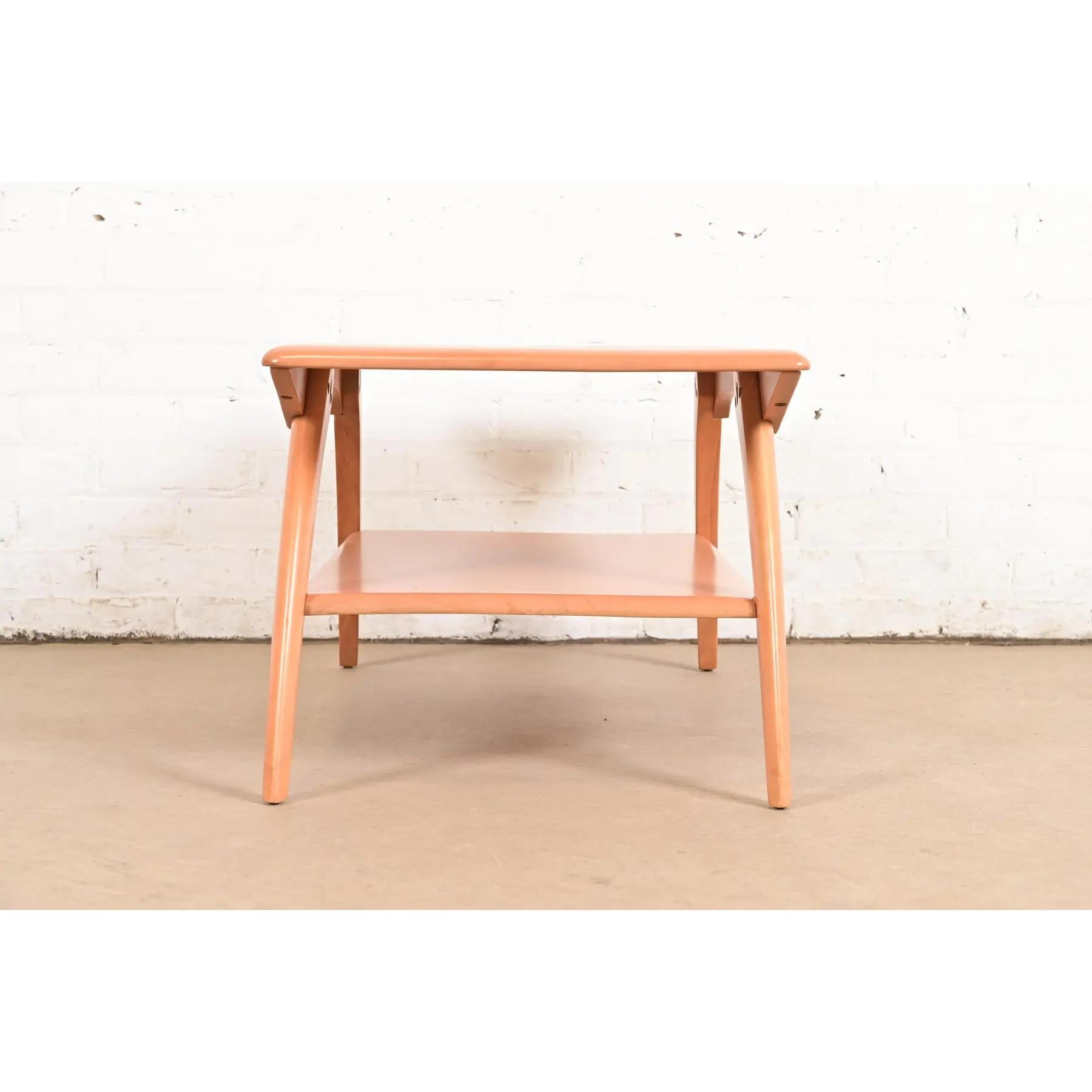 Heywood Wakefield Mid-Century Modern Solid Maple Spider Leg Coffee Table, 1950s en venta 2