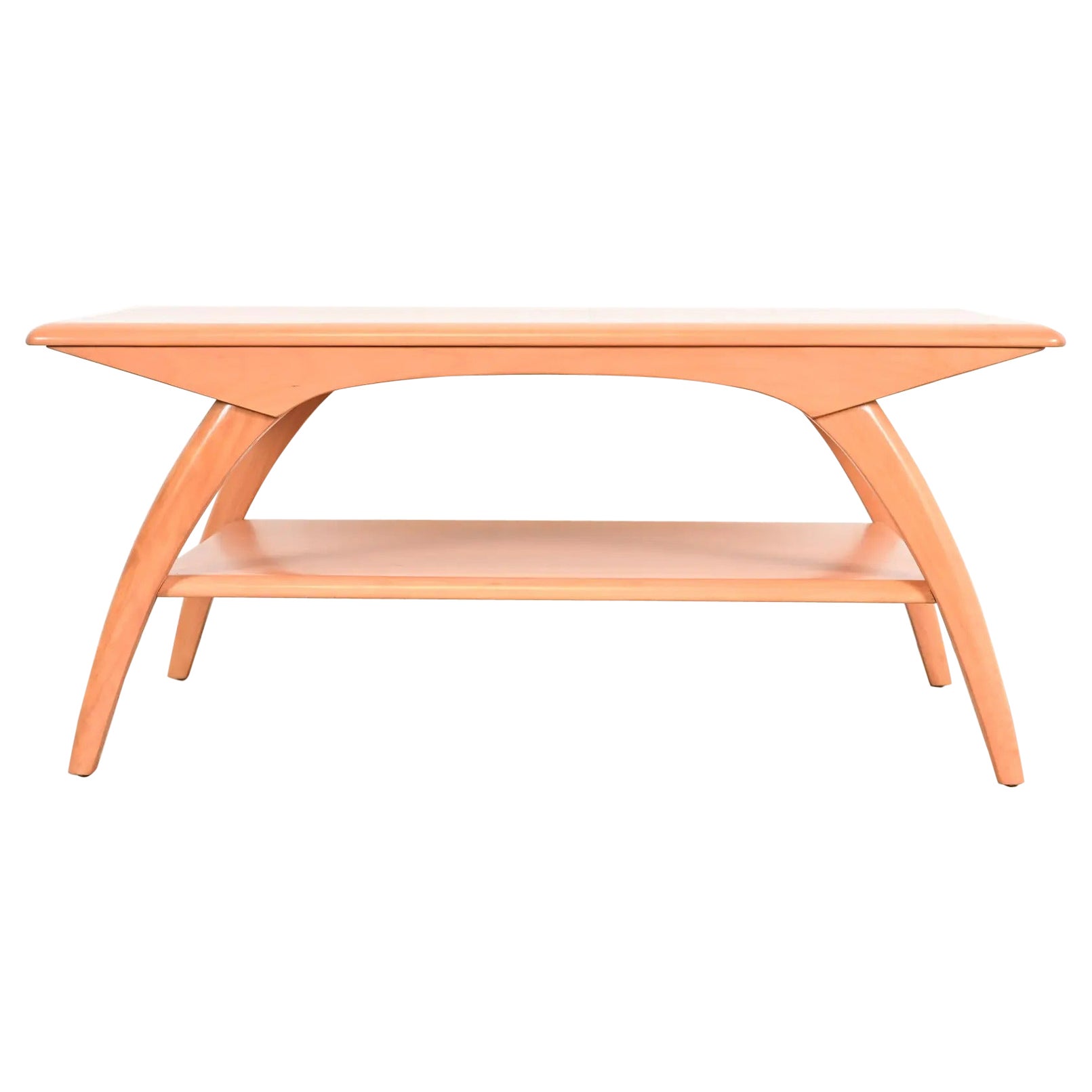 Heywood Wakefield Mid-Century Modern Solid Maple Spider Leg Coffee Table, 1950s en venta