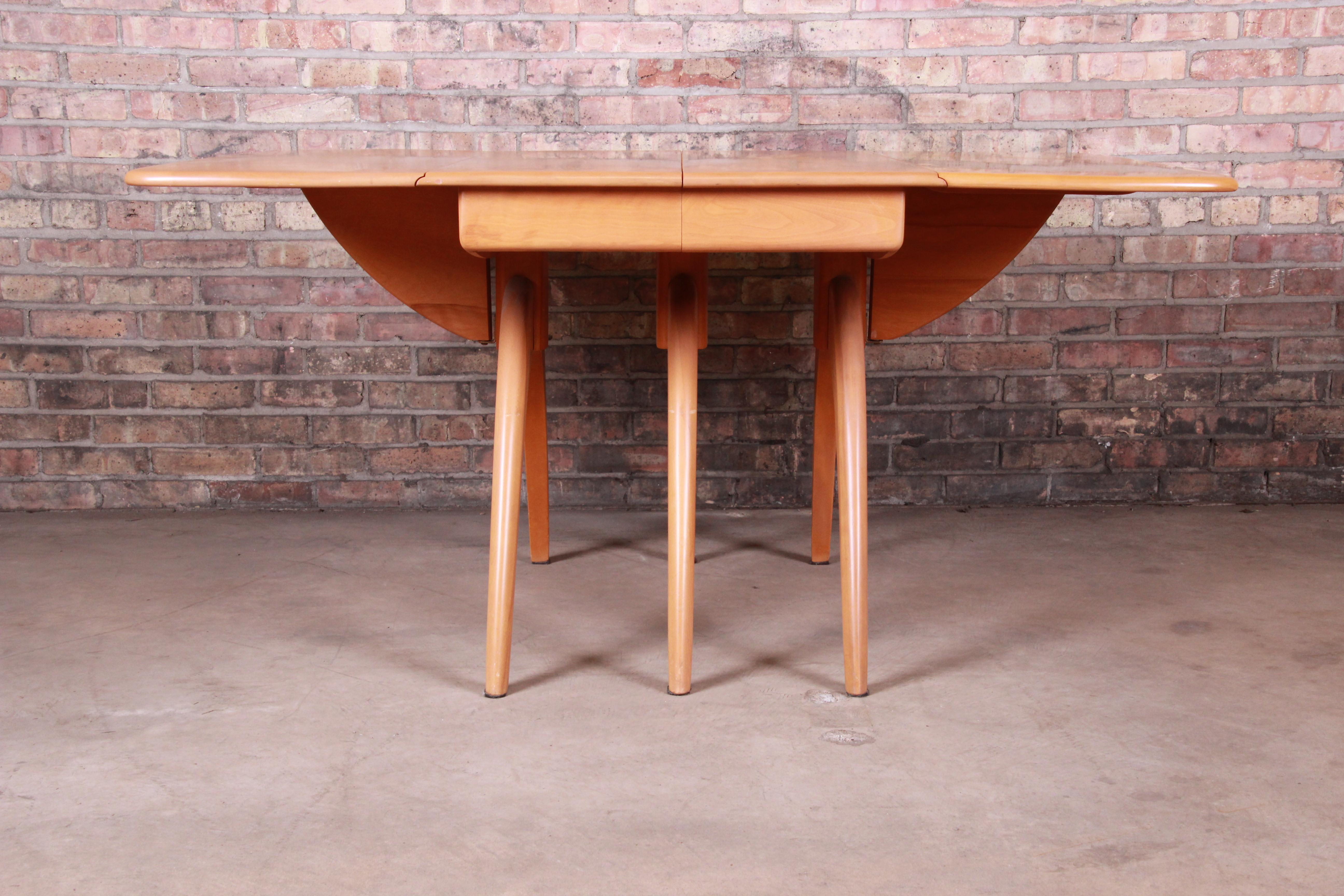 Heywood Wakefield Mid-Century Modern Solid Maple Wishbone Dining Table, 1950s 3