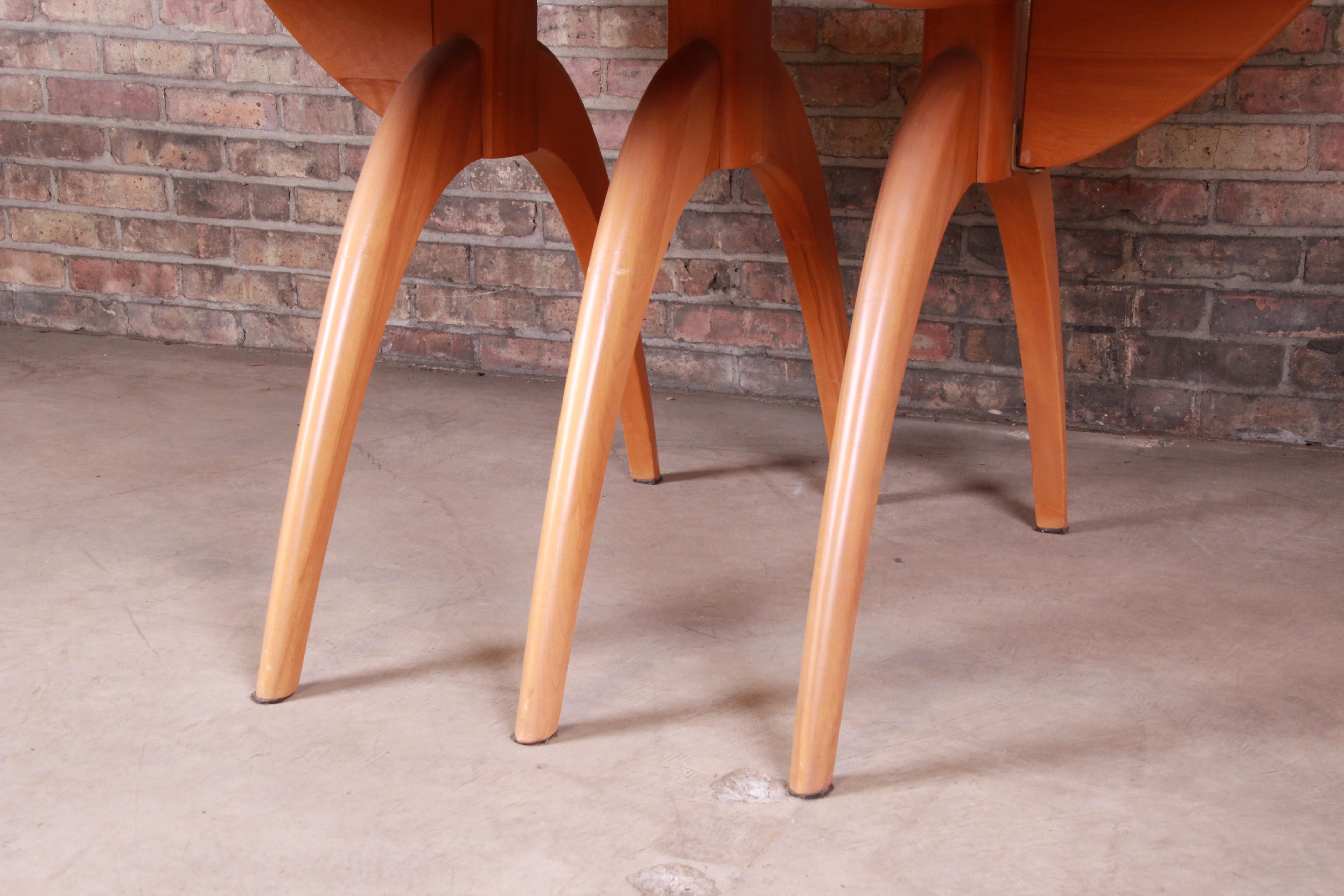 Heywood Wakefield Mid-Century Modern Solid Maple Wishbone Dining Table, 1950s 6
